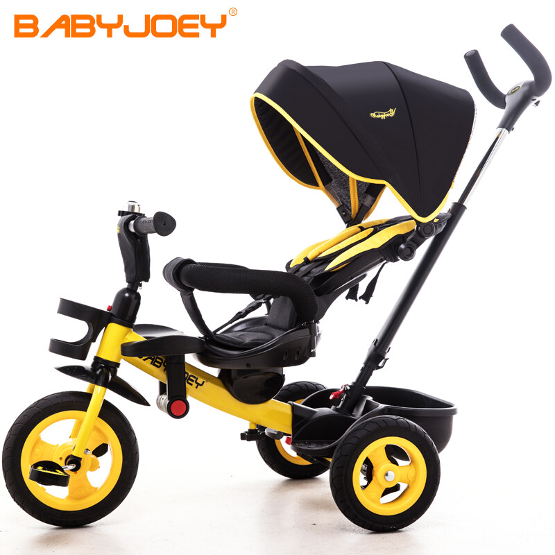 Babyjoey 新款英国 儿童三轮车脚踏车宝宝童车玩具车1-3-5岁 总裁 明媚黄